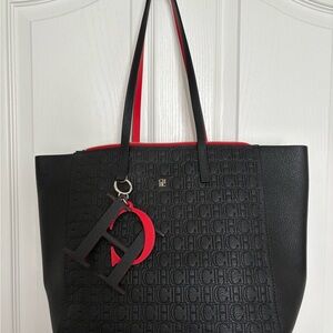 Black and Red Tote Bag